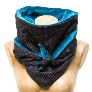 Écharpe Femme Noir Pois Blanc