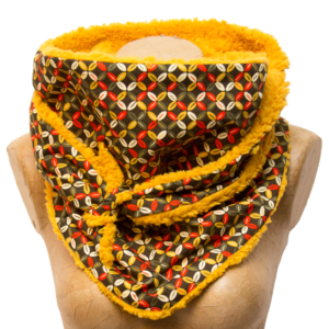 Écharpe Femme Vintage Vert/Orange